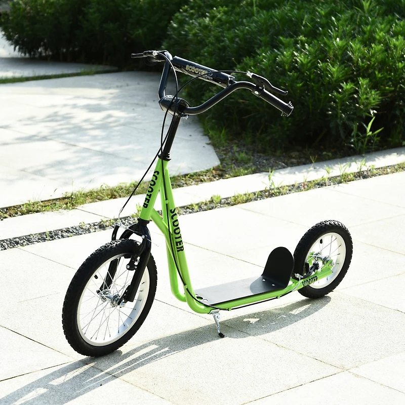 Aosom Youth Scooter Front and Rear Caliper Dual Brakes