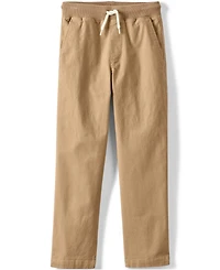Lands' End Boys Husky Stretch Soft Rib Waist Iron Knee Pull On Pants