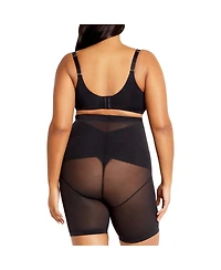 City Chic Plus Size Power Mesh Short