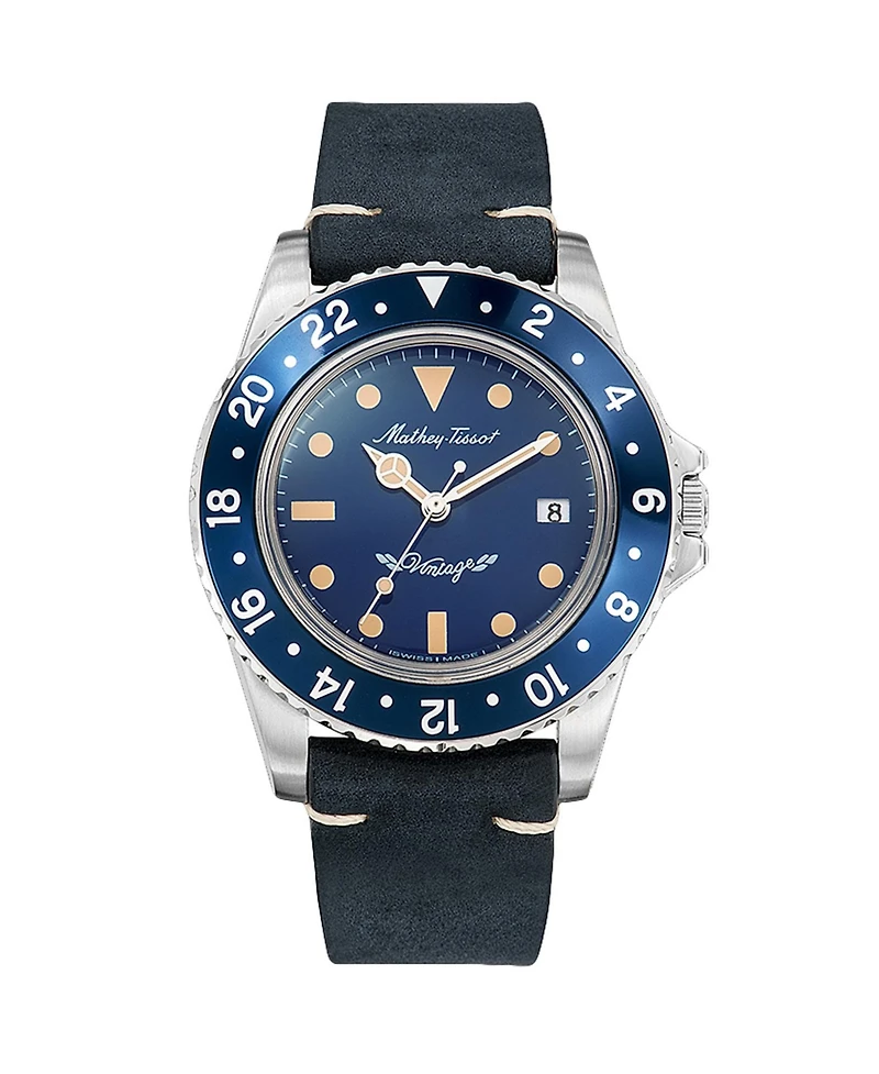 Mathey Tissot Men's Vintage Blue Dial Watch - H900ALBU