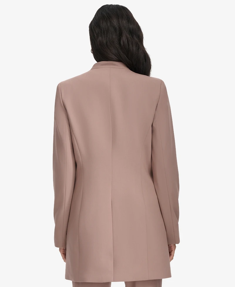 Calvin Klein Women's Roll Sleeve Open Front Blazer