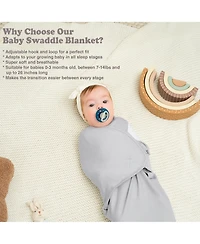 Bublo Baby Swaddle,3-Pack Newborn Swaddle Sleep Sack Sleeping Sack, Easy Adjustable Blanket Wrap