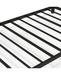 Sugift Low Profile Twin Over Metal Bunk Bed with Full-length Guardrails