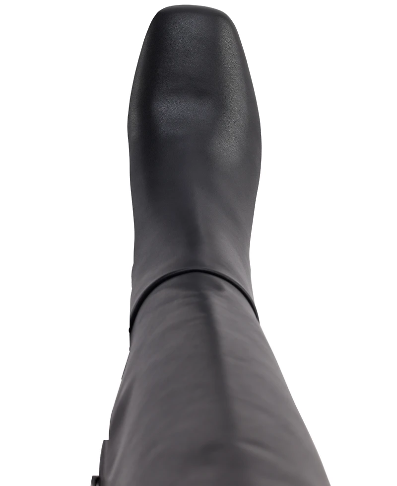 Dkny Women's Cana Block Heel Knee High Dress Boots