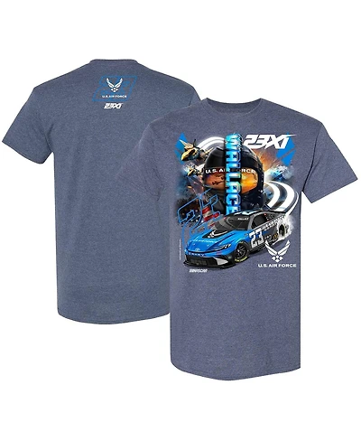 23xi Racing Men's Heather Navy Bubba Wallace U.s. Air Force Car T-Shirt