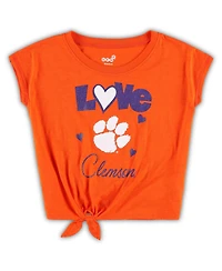 Outerstuff Preschool Orange/Purple Clemson Tigers Forever Love T-Shirt Leggings Set