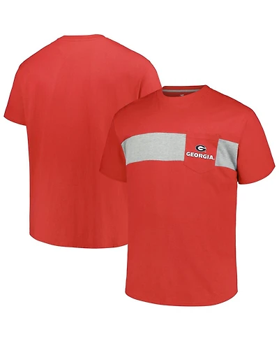 Profile Men's Red Georgia Bulldogs Big Tall Color Stripe T-Shirt