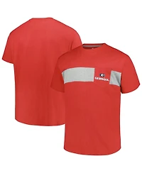 Profile Men's Red Georgia Bulldogs Big Tall Color Stripe T-Shirt