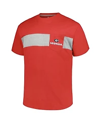 Profile Men's Red Georgia Bulldogs Big Tall Color Stripe T-Shirt