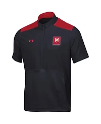 Under Armour Men's Black Maryland Terrapins Motivate Half-Zip Jacket