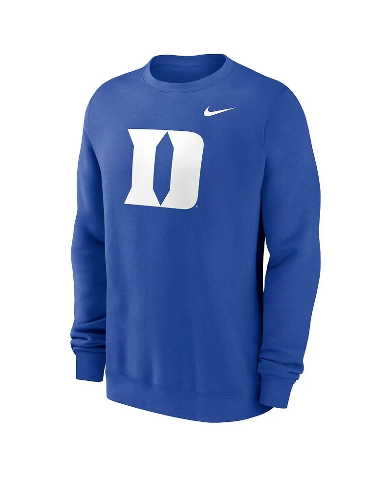 Nike Men's Royal Duke Blue Devils Primetime Evergreen Fleece Pullover Sweatshirt
