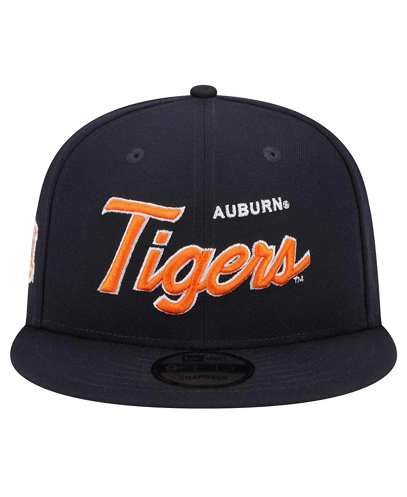 New Era Men's Navy Auburn Tigers Team Script 9FIFTY Snapback Hat