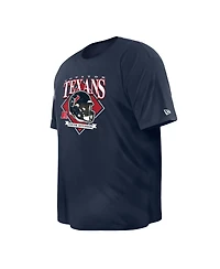 New Era Men's Navy Houston Texans Big Tall Helmet T-Shirt