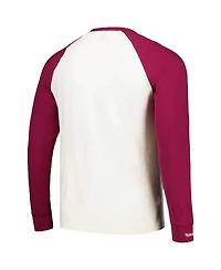 Mitchell & Ness Men's Cream Colorado Avalanche Legendary Slub Vintage Raglan Long Sleeve T-Shirt