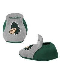 Mitchell & Ness Baby Boys and Girls Green/Heather Gray Michigan State Spartans 3-Pack Bodysuit, Bib Bootie Set