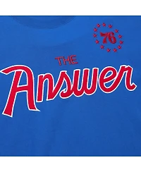 Mitchell & Ness Men's Allen Iverson Royal Philadelphia 76ers Premium Nickname T-Shirt