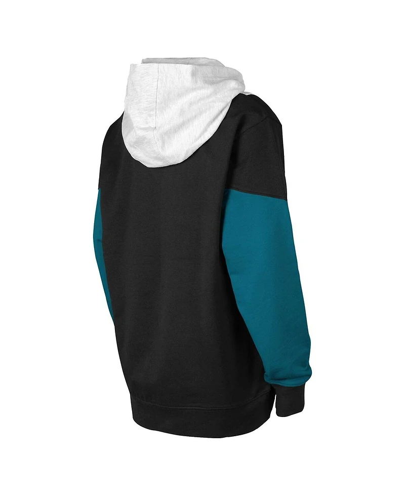 Outerstuff Big Boys and Girls Ash/Black San Jose Sharks Champion League Fleece Pullover Hoodie