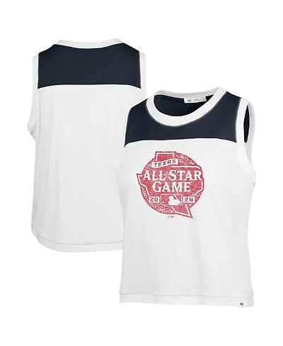 '47 Brand Women's White 2024 Mlb All-Star Game Premier Zoey Waist Length Tank Top