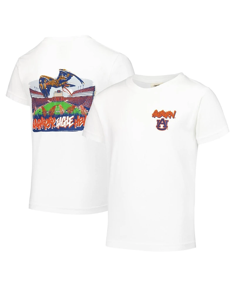 Image One Big Boys and Girls White Auburn Tigers Hyperlocal Comfort Colors T-Shirt