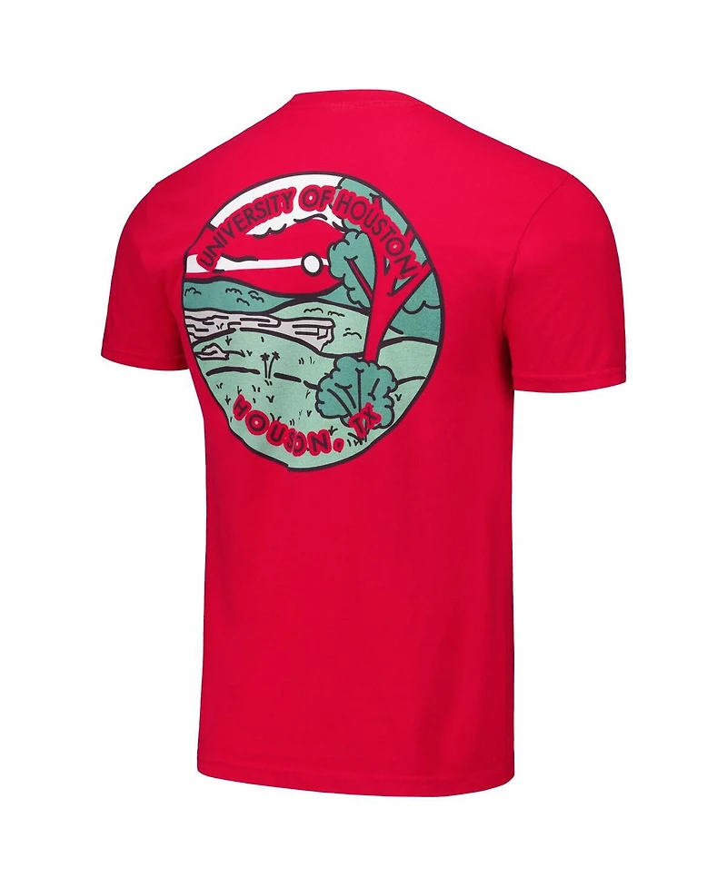 Image One Men's and Women's Red Houston Cougars Scenic Comfort Colors T-Shirt