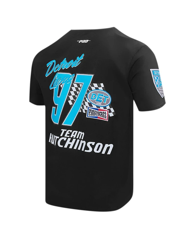 Pro Standard Men's Aidan Hutchinson Black Detroit Lions Fast Lane Name Number Player T-Shirt