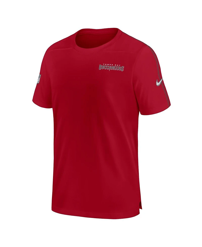 Nike Men's Red Tampa Bay Buccaneers 2024 Sideline Coach Uv Performance T-Shirt