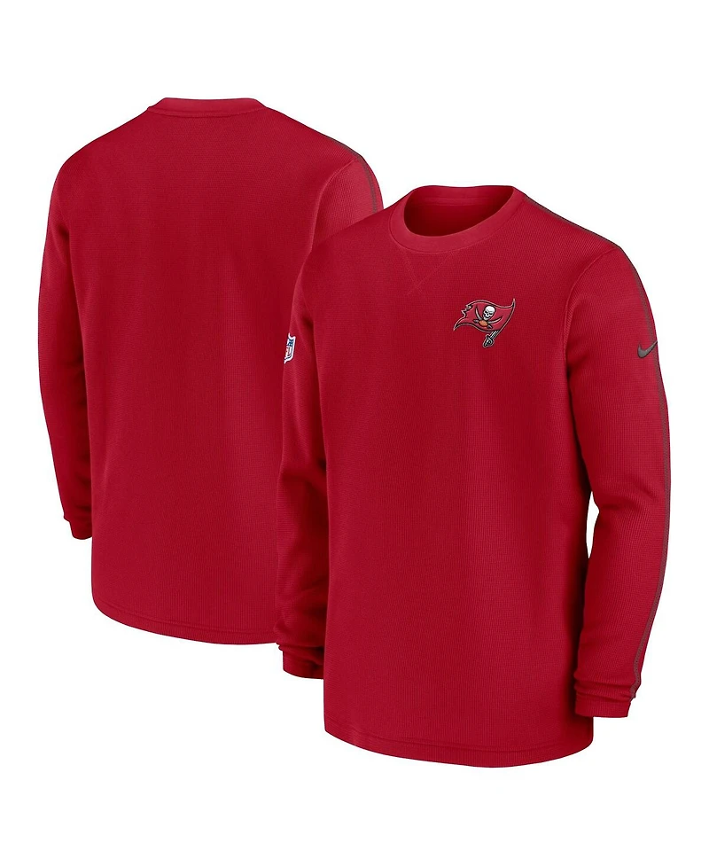 Nike Men's Red Tampa Bay Buccaneers 2024 Sideline Coaches Long Sleeve Top