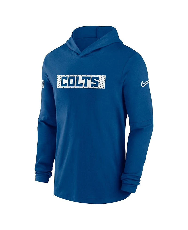 Nike Men's Royal Indianapolis Colts Sideline Hoodie Performance Long Sleeve T-Shirt