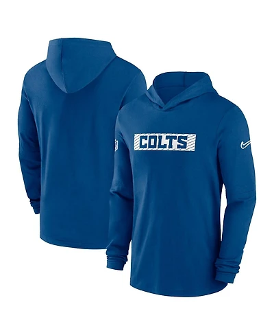 Nike Men's Royal Indianapolis Colts Sideline Hoodie Performance Long Sleeve T-Shirt