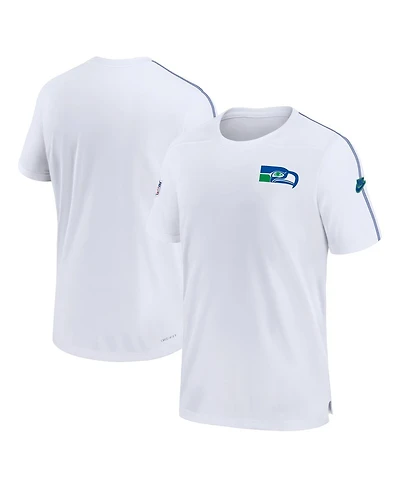 Nike Men's White Seattle Seahawks Sideline Alternate Logo Coach Performance Top
