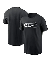Nike Men's Black Oakland Athletics Fashion Graphic Swoosh T-Shirt