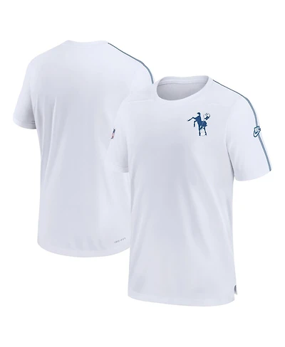 Nike Men's White Indianapolis Colts Sideline Alternate Logo Coach Performance Top