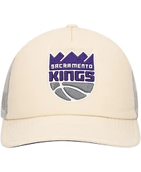 Mitchell & Ness Men's Cream Sacramento Kings Trucker Adjustable Hat