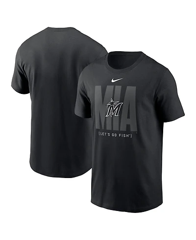 Nike Men's Black Miami Marlins Fashion Local T-Shirt