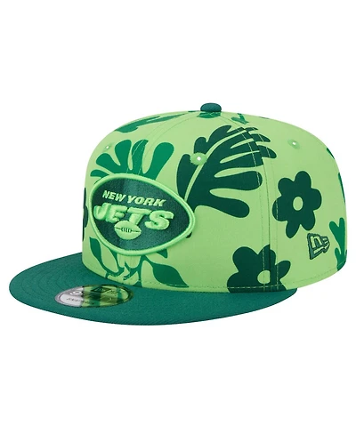 New Era Men's Light Green New York Jets Leafy 9FIFTY Snapback Hat