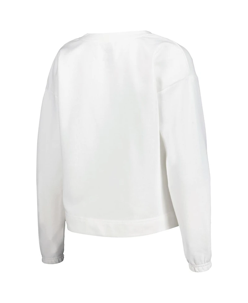 Concepts Sport Women's White Portland Timbers Sunray Notch Neck Long Sleeve T-Shirt
