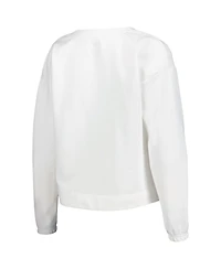Concepts Sport Women's White Portland Timbers Sunray Notch Neck Long Sleeve T-Shirt