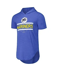 Majestic Men's Royal Seattle Mariners Tri-Blend Hoodie T-Shirt