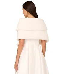 Adrianna Papell Women's Embellished Faux Fur Wrap