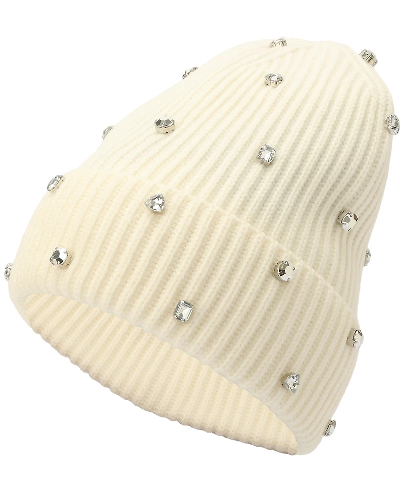 Kate Spade New York Women's Embellished Ribbed Beanie