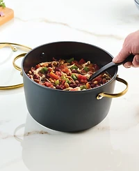 Farberware Forged Induction Ceramic Nonstick Stockpot with Lid, 6 Quart