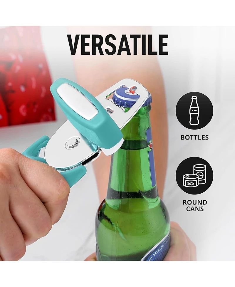 Zulay Kitchen Heavy Duty Stainless Steel Can Opener Manual with Large Bottle