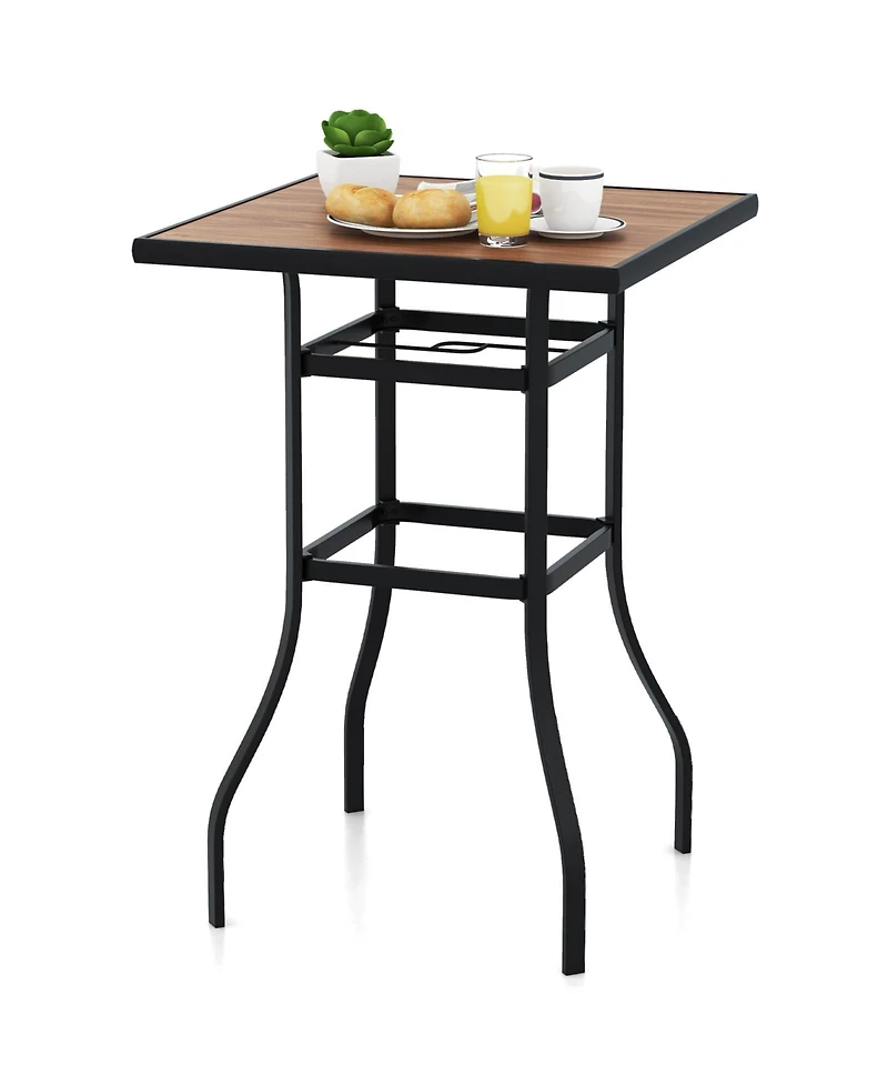 Slickblue 27.5 Inches Patio Bar Table for Garden Backyard Poolside