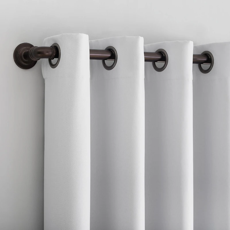 Tresello Tonal Texture Draft Shield Fleece Insulated 100% Blackout Grommet Curtain Panel
