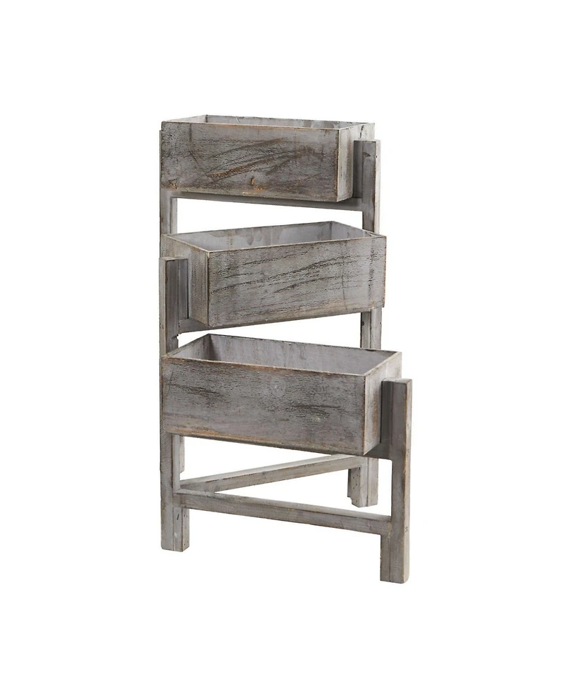 Slickblue 3.5' Grey Washed Expandable Decorative Planter