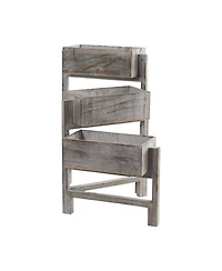 Slickblue 3.5' Grey Washed Expandable Decorative Planter