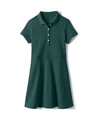 Lands' End Big Girls Short Sleeve Interlock Polo Dress