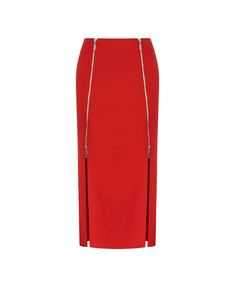 Nocturne Women's Pencil Skirt with Zipper Design
