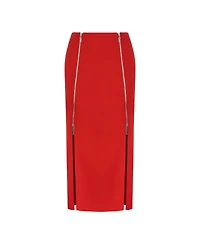 Nocturne Women's Pencil Skirt with Zipper Design