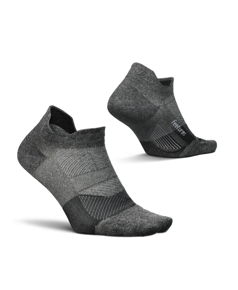 Feetures Men's Elite Ultra Light Cushion Ankle Socks - Sport Sock with Targeted Compression